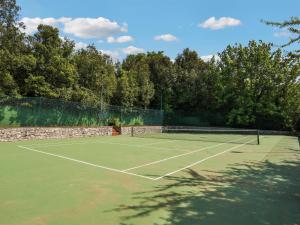 een tennisbaan met een net erop bij Holiday Home Villa La Guardia Vecchia-1 by Interhome in Crespina