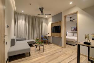 Posteľ alebo postele v izbe v ubytovaní 7 Apple Hotel Pratap Nagar, Jaipur