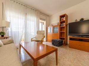 Televízia a/alebo spoločenská miestnosť v ubytovaní Apartment Girona by Interhome