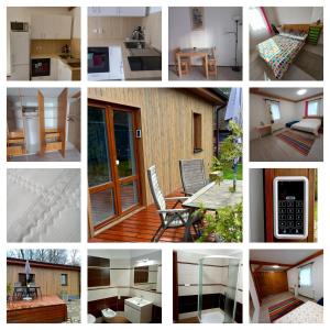 a collage of pictures of different types of homes at Apartmány Kocanda in Jesenice