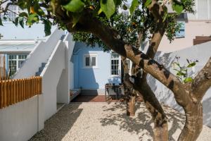 een huis met een boom op de voorgrond bij Cozy & Bright Lisbon-O campo na cidade in Lissabon