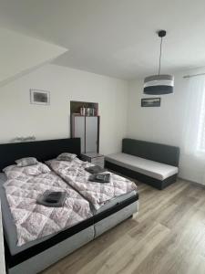 Postel nebo postele na pokoji v ubytování Apartman Discoveryou