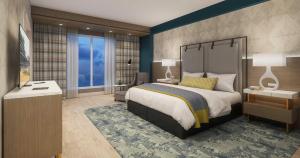 A bed or beds in a room at Derby City Gaming & Hotel - A Churchill Downs Property