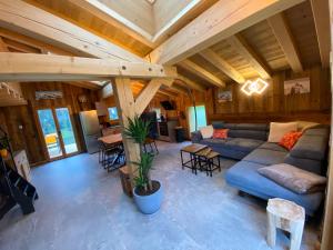 Posedenie v ubytovaní chalet du Champel jacuzzi