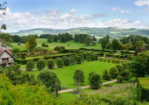 an image of a garden with trees and bushes at Cysgod-y-coed in Builth Wells