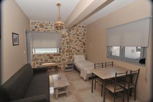 A seating area at Blue Wave