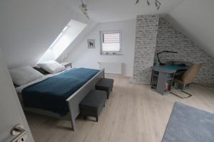 Postel nebo postele na pokoji v ubytování Casa alla Torre
