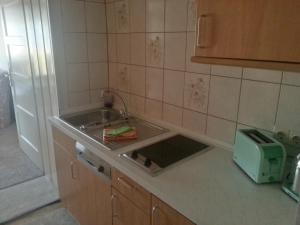 Kuchyň nebo kuchyňský kout v ubytování Spreewald Ferienwohnung Wollgast