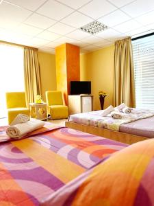 Cama o camas de una habitación en Villa Andreea