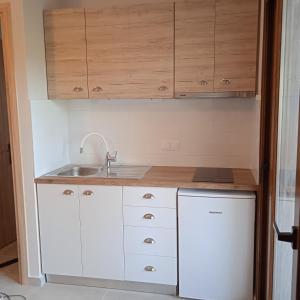 Η κουζίνα ή μικρή κουζίνα στο Porto Athos apartments