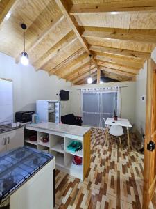 Kuchyň nebo kuchyňský kout v ubytování Cabañitas Zelada