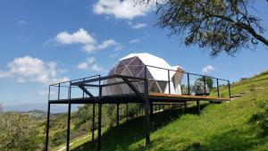 派帕Glamping Altos De Hayuelos的山坡上的一所房子