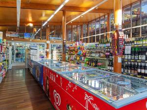 a store filled with lots of bottles of alcohol at Wilpena Pound Resort in Flinders Ranges
