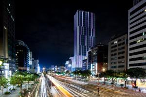 台北景观或在酒店看到的城市景观
