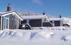 a house covered in snow with snow covered yard at St, Andreasberg, Haus 29 in Sankt Andreasberg