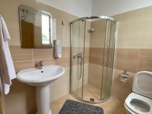 Koupelna v ubytování Guesthouse Niko