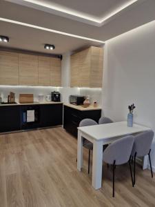 Kuchyňa alebo kuchynka v ubytovaní Apartament nad Iławką