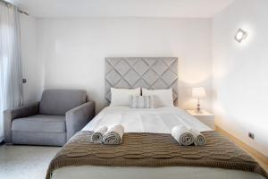 Ένα ή περισσότερα κρεβάτια σε δωμάτιο στο Apartamento Forum View Studio