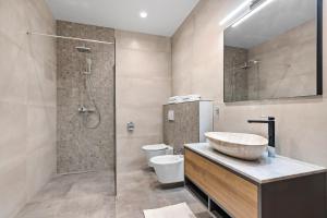 Koupelna v ubytování Apartmány Čistá
