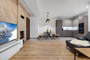 TV a/nebo společenská místnost v ubytování Apartmány Čistá