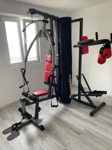 Posilňovňa alebo fitness centrum v ubytovaní Villa Makar,heated pool,gym,grill,seaview