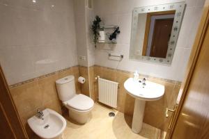 une salle de bains avec toilettes et lavabo dans l'établissement El Rincón del Reloj, à Llanes 15 autres photos