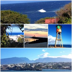a collage of photos with a lighthouse and the ocean at Villa Julia in Saint-Pierre