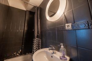 bagno con lavandino, specchio e doccia di Albert gare du Midi , 29 a Bruxelles