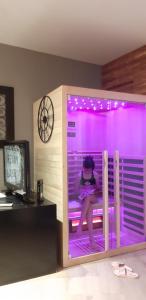 TV a/nebo společenská místnost v ubytování Mrežnički kutak