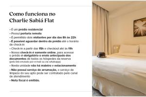 a poster for a hotel room with a bed at Charlie Sabiá Ibirapuera in Sao Paulo