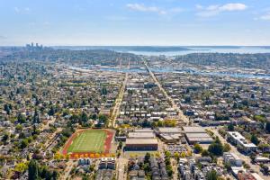 Almennt útsýni yfir borgina Seattle eða útsýni yfir borgina eins og það er í íbúðinni