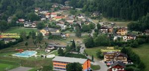 Letecký snímek ubytování Hotel Gletschermühle