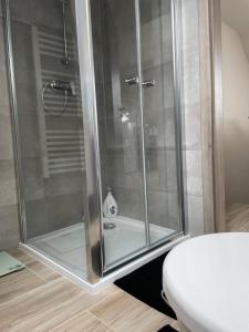 Koupelna v ubytování Apartmány Turkovna
