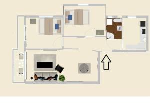 Plán poschodí v ubytovaní Traveler Home 85m2 Private Parking Next to Center