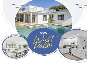 a house with a swimming pool in front of it at Santa Lucia Estate - Hotel Homes in West Palm Beach