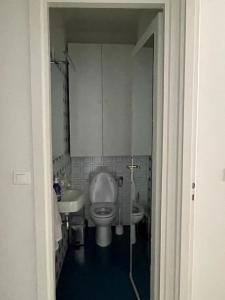uma casa de banho com um WC e um lavatório em F1 Exclusive 100-sqm Monaco Apartment with Private Parking em Monte Carlo
