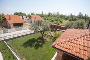 an overhead view of a roof of a house with a yard at Villa Petra in Poreč