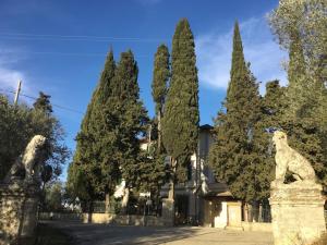 モンテスペルトリにあるVilla I Leoniの建物前の木々