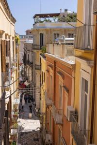 an overhead view of an alley between buildings at Lena's Suites Bari Vecchia in Bari
