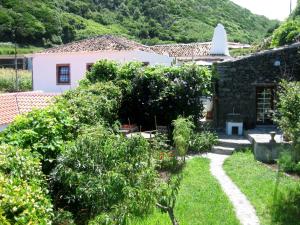 a view of the garden from the house at O Palheiro in Faja Grande