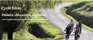 a group of people riding bikes down a road at lodge in Vincelottes