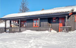 a house with snow on the ground in front of it at Stunning Home In Beitostlen With 3 Bedrooms in Beitostøl