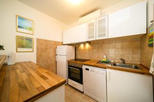 Kuchyň nebo kuchyňský kout v ubytování Apartment Zuza Krk