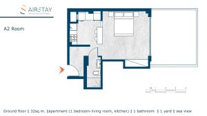 Plán poschodí v ubytovaní Penthouse & apartments by the Sea airport Airstay