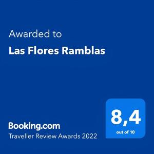 Certifikat, nagrada, logo ili neki drugi dokument izložen u objektu Hostal Las Flores Ramblas