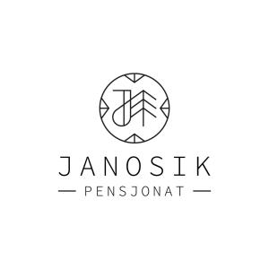 un logo con un mandala nel mezzo di un cerchio. di Pensjonat Janosik a Zakopane