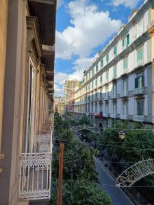 a view of a city street with buildings at Domus Duomo B&B Napoli in Naples