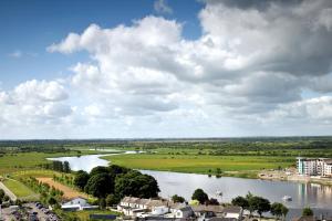 a view of a river in a town at Sheraton Athlone Hotel in Athlone