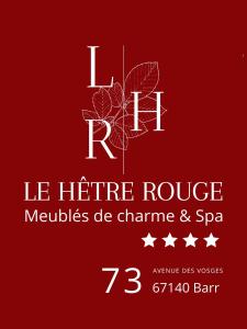 un invito rosso a un evento di rouge del patrimonio ittico di Le Hêtre Rouge & spa a Barr