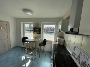 Kuchyň nebo kuchyňský kout v ubytování Zuhause mit Aussicht